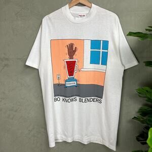 Vintage Bo Jackson Knows Blenders NFL Comic 1990 Large Shirt